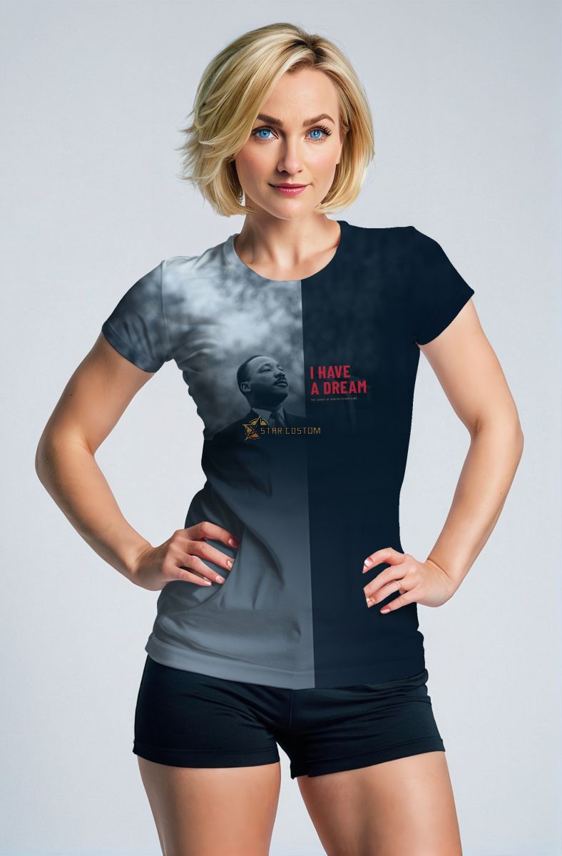 Comfort Blue MLK Printed Soft Tee