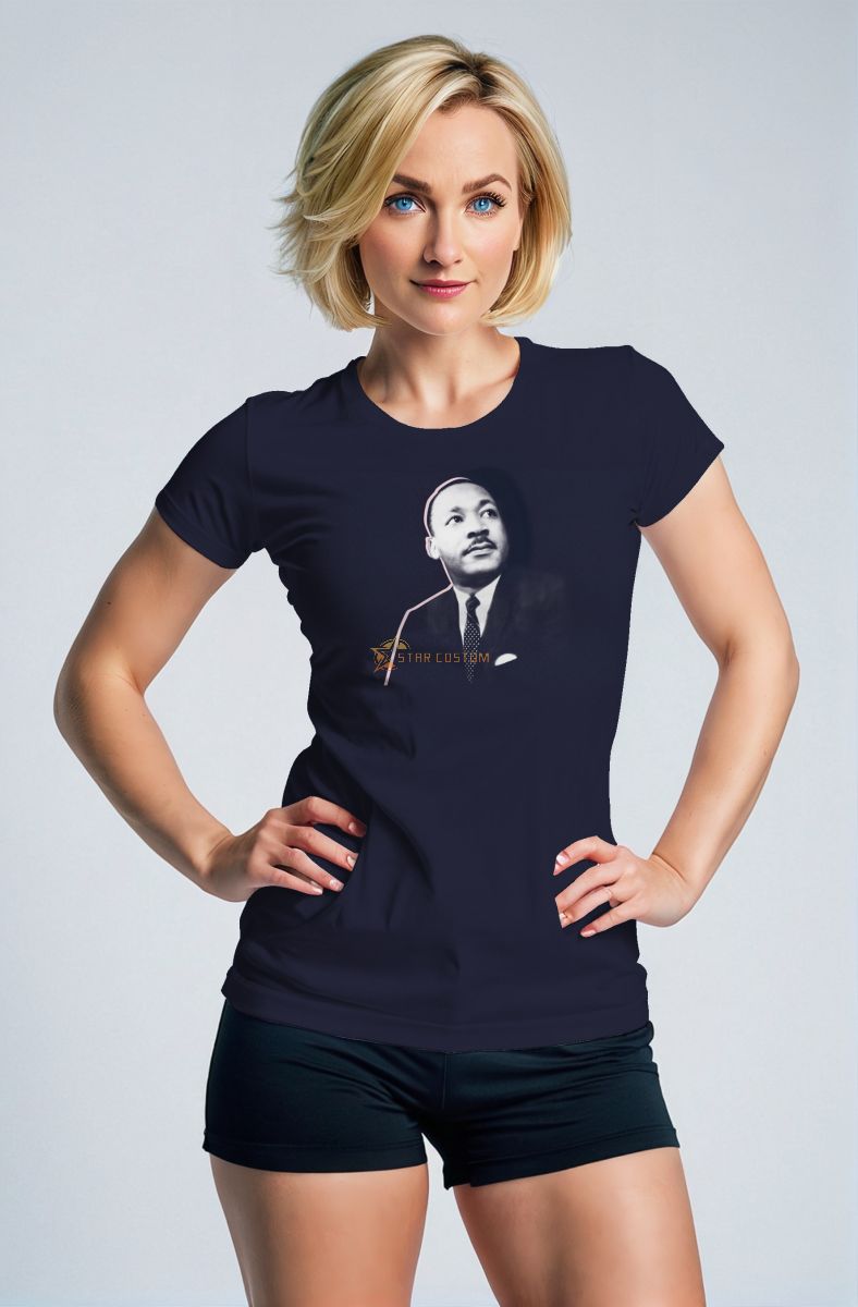 Martin Luther King Blue Print Relaxed Fit TShirt