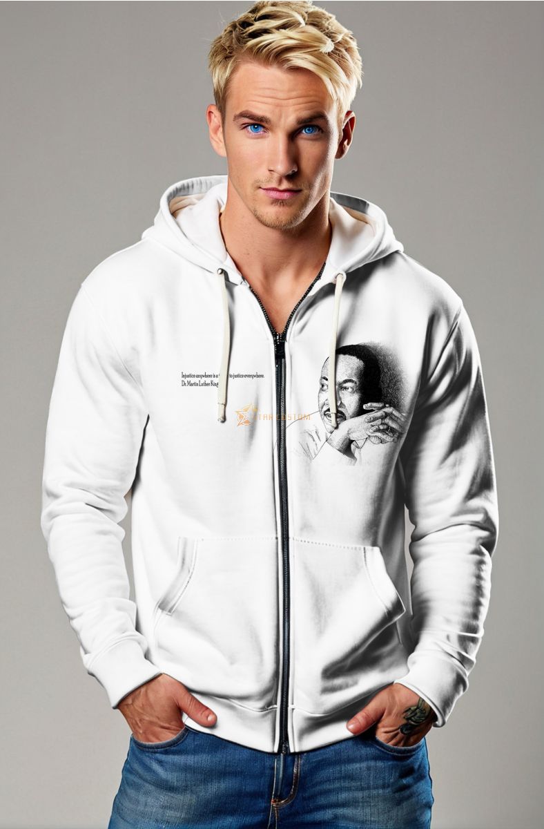 Independence Day Freedom Statue Splatter Paint White Hoodie