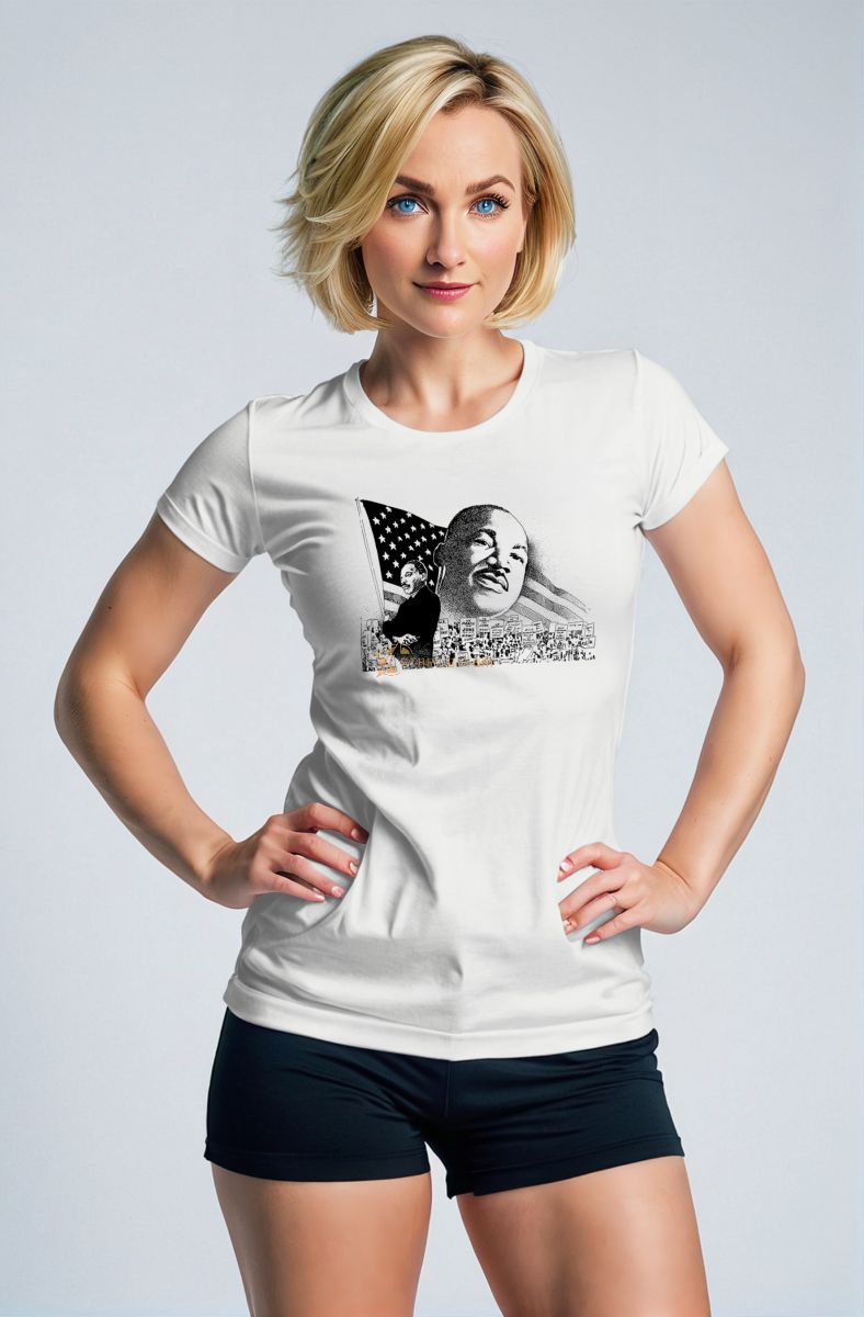 Martin Luther King Graphic Soft Comfortable White TShirt