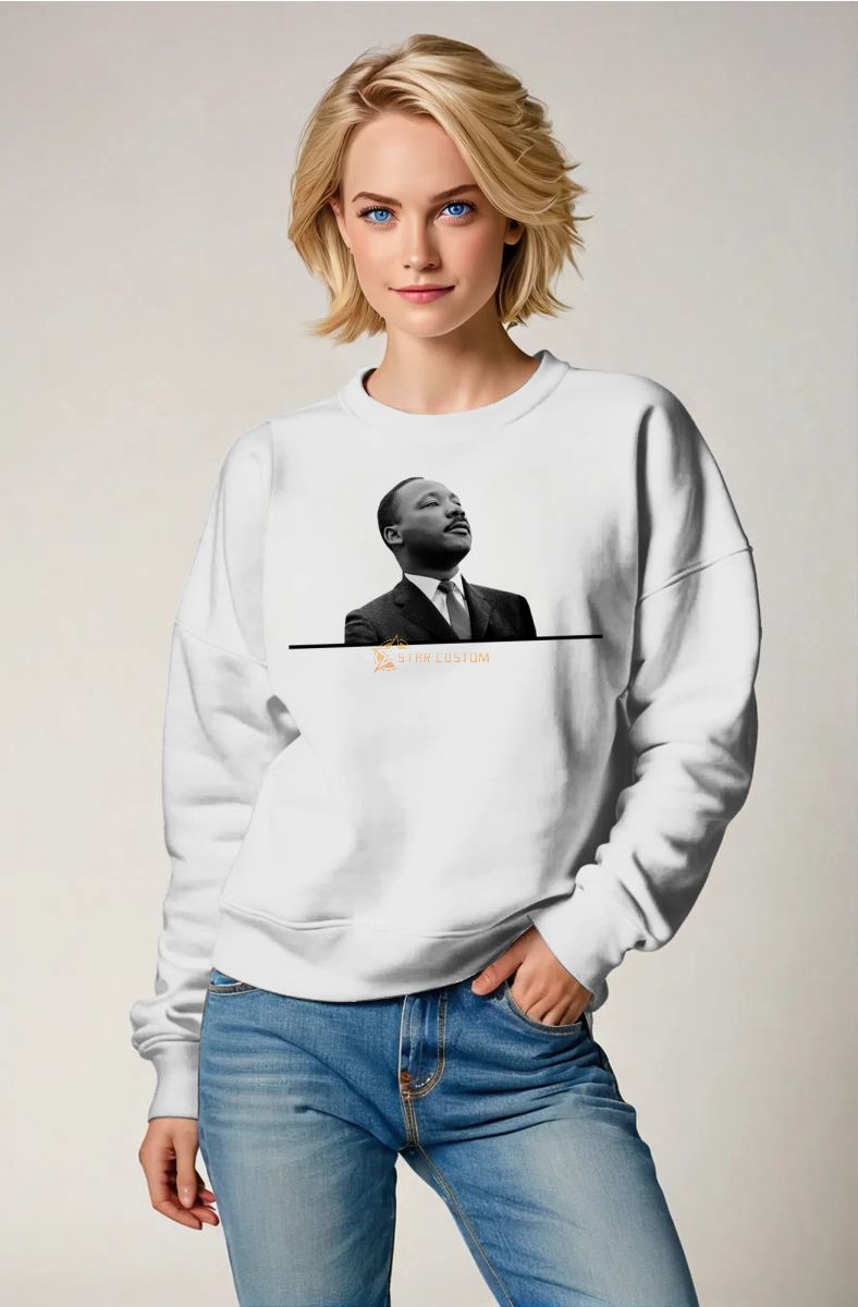 Martin Luther King Printed Fashion Crewneck Sweatshirt