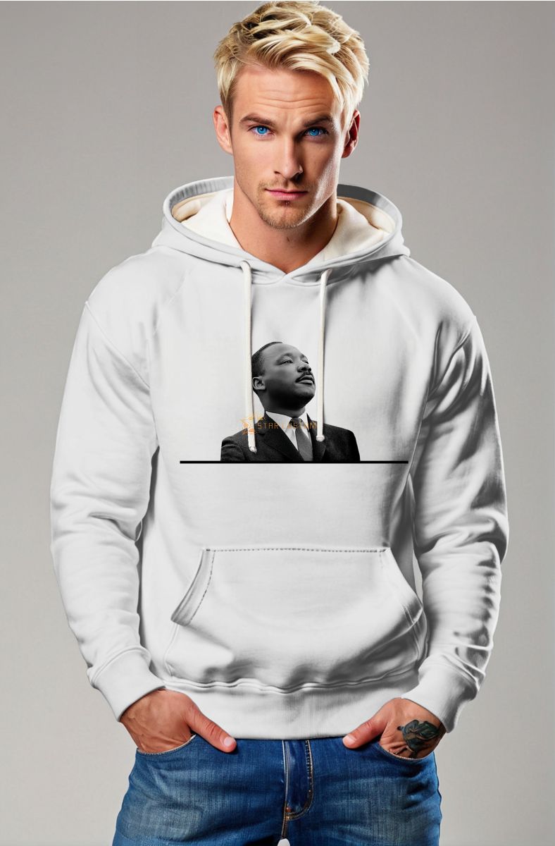 Minimalist Martin Luther King Inspirational Print Fashion Hoodie