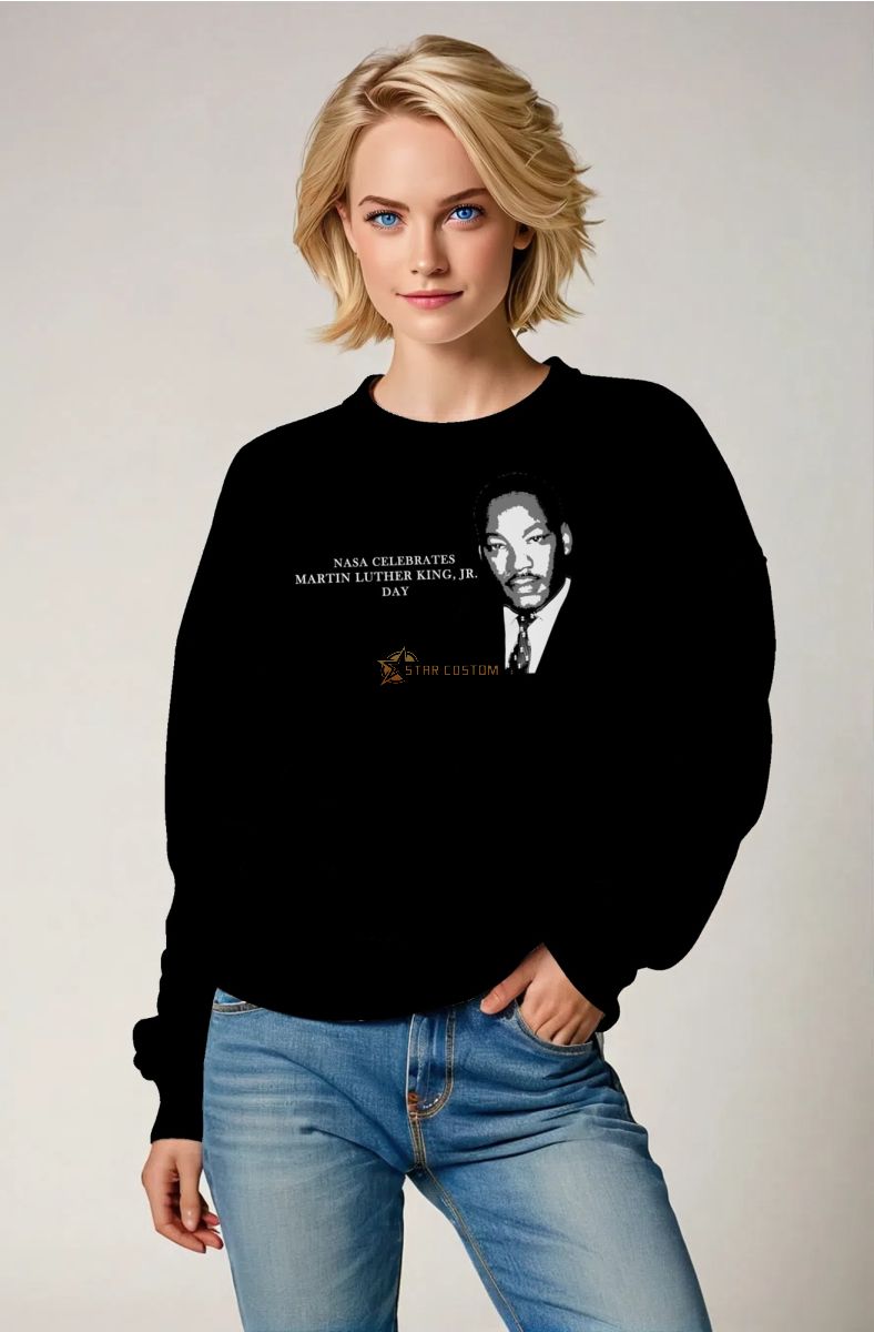Civil Rights Leader Martin Luther King Black Graphic Sweatshirt