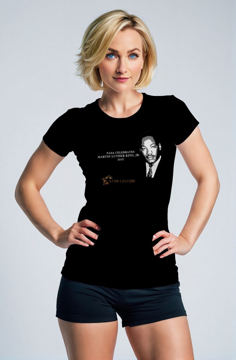 Martin Luther King Graphic Black Loose Fit TShirt