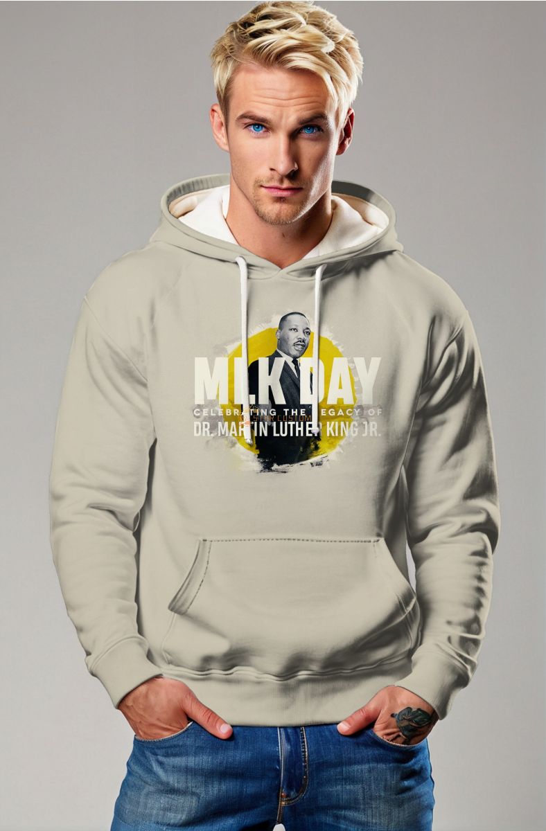 Product name: Modern Minimalist Cream Martin Luther King Graphic Hoodie