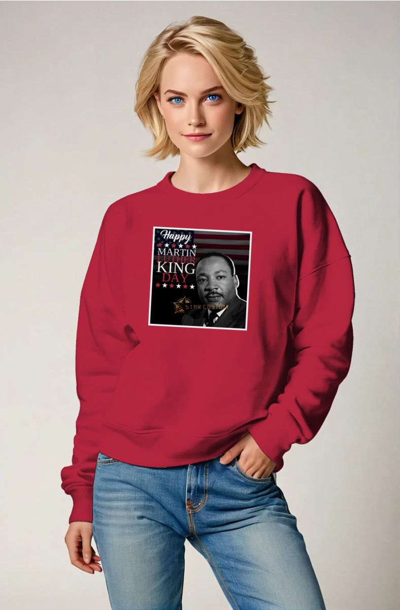 Martin Luther King Fashion Graphic Crewneck Sweatshirt