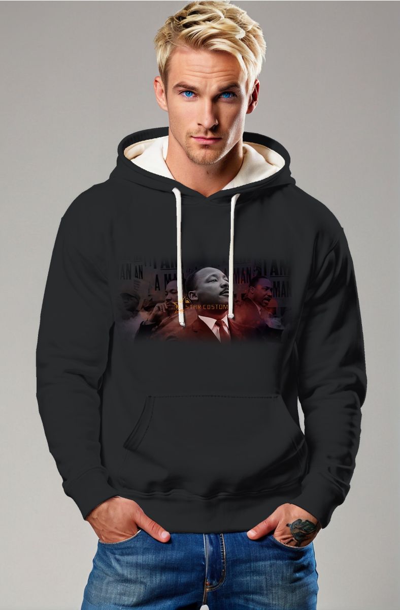 Martin Luther King Street Fashion Cool Grey Hoodie