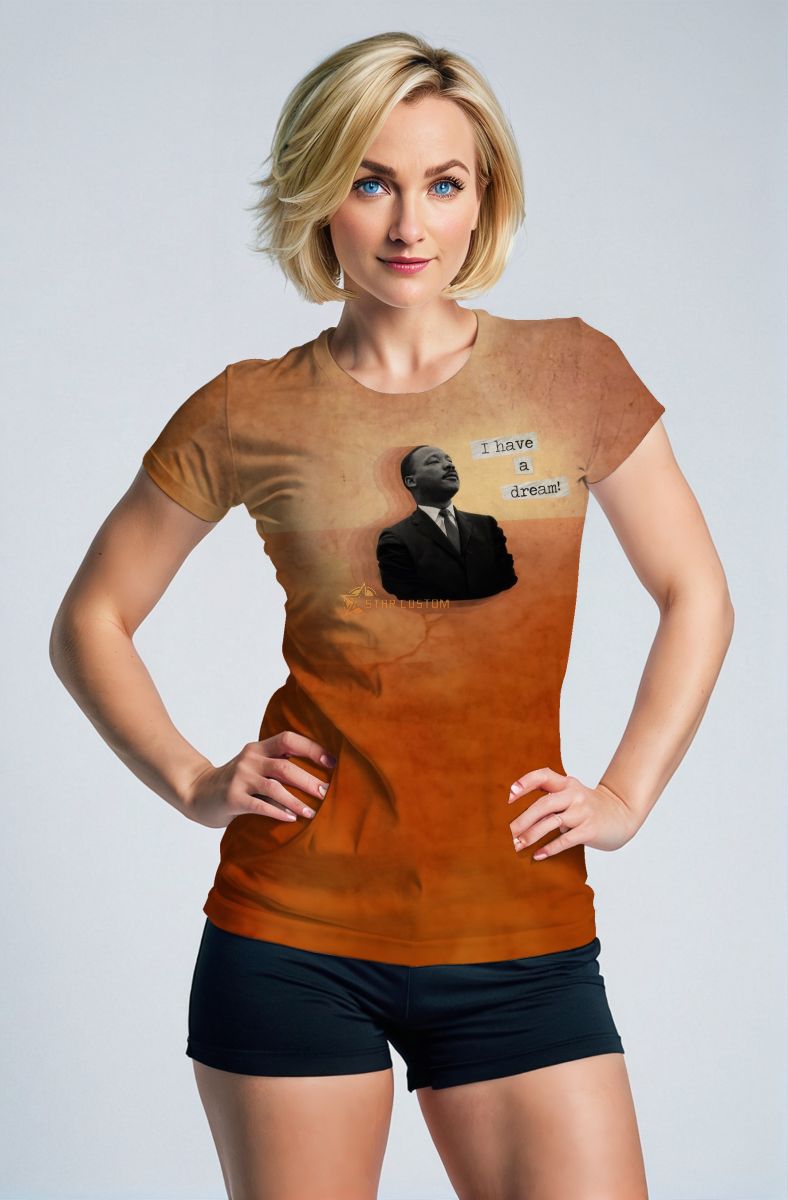 Martin Luther King Orange Vintage Graphic Tee