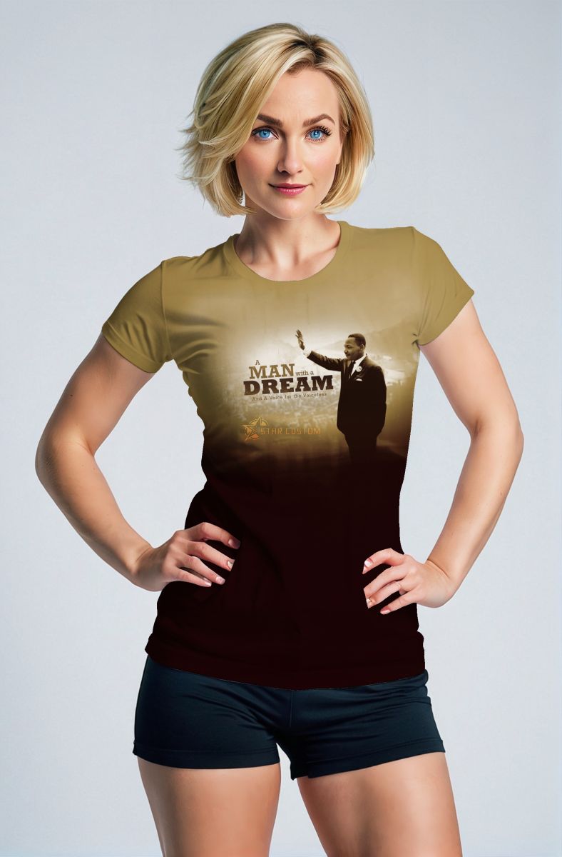 Gradient Brown Martin Luther King Casual Comfort TShirt