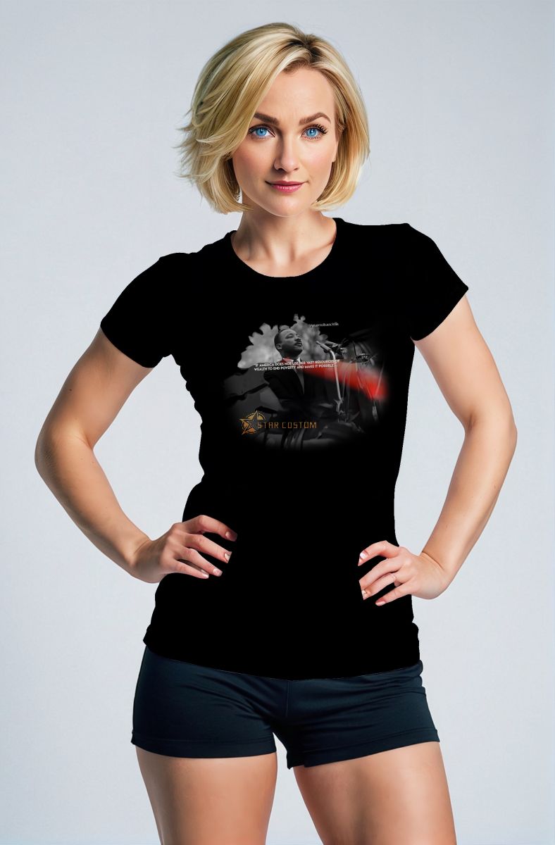 Dr King Graphic Print Black T Shirt