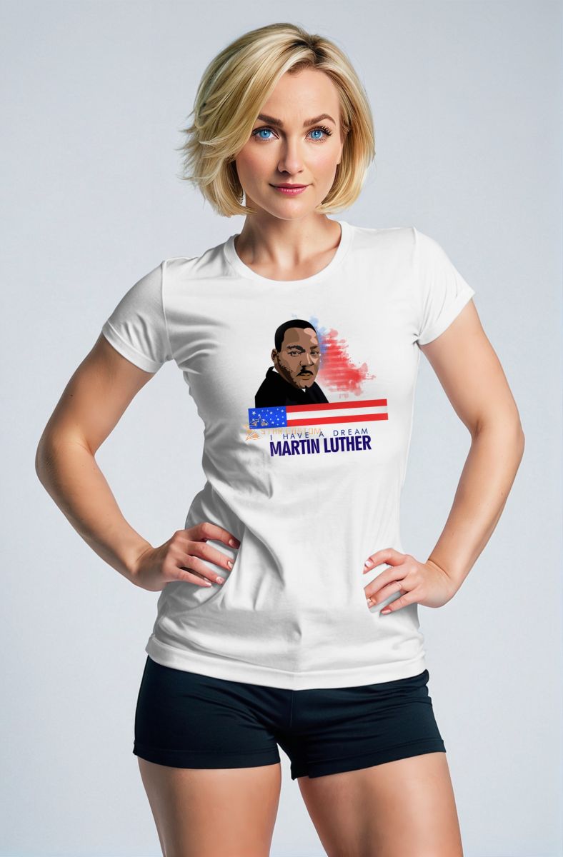 Martin Luther King Jr Graphic Street Style White TShirt