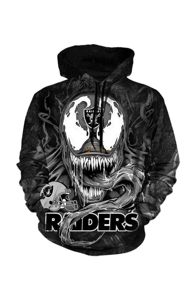 Pullover Black Okland Raiders Venom Hoodie Black