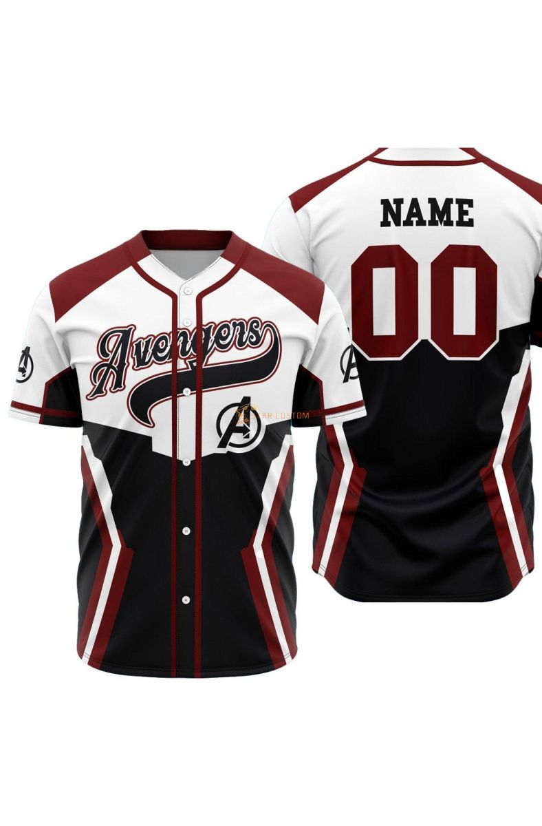 Personalized Avengers Endgame Marvel Baseball Jersey