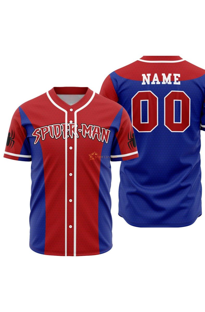 Personalized Spiderman Marvel Baseball Jersey