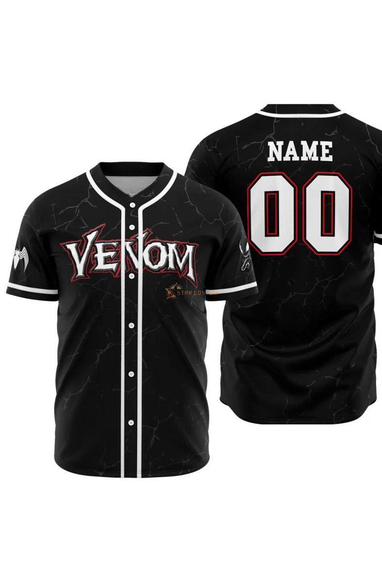 Personalized Venom Marvel Baseball Jersey