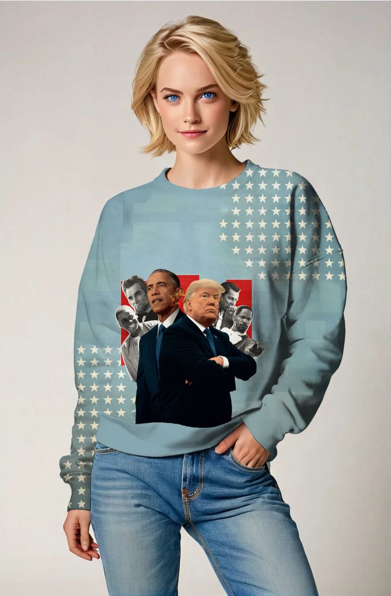 Presidential Memorial Blue Graphic Sweatshirt