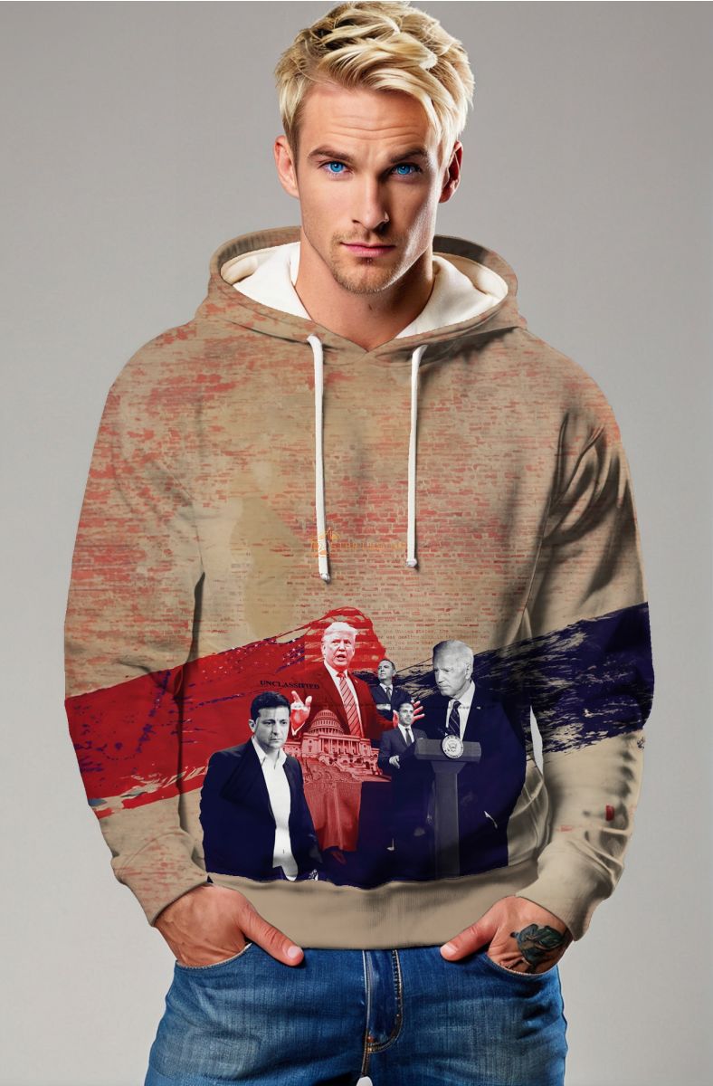 Vintage Cool Red Blue Presidential Memorial Hoodie