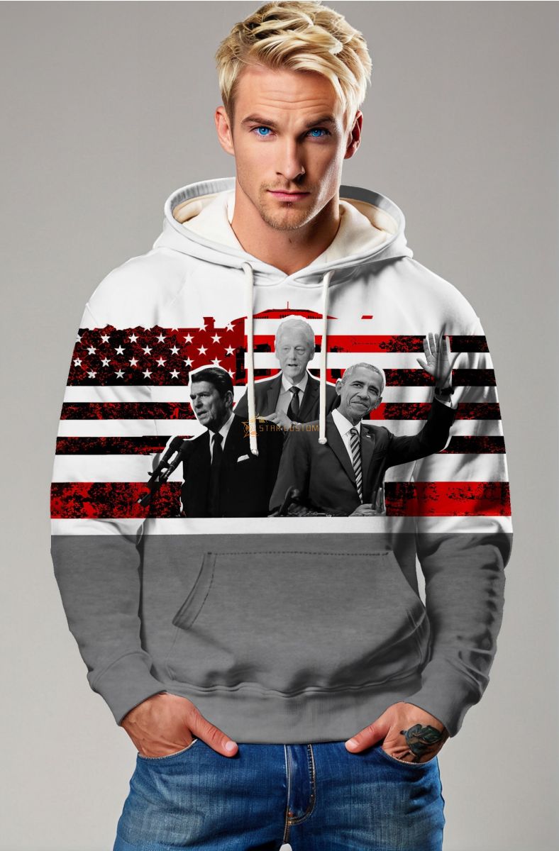 Presidential Memorial American Flag Hoodie
