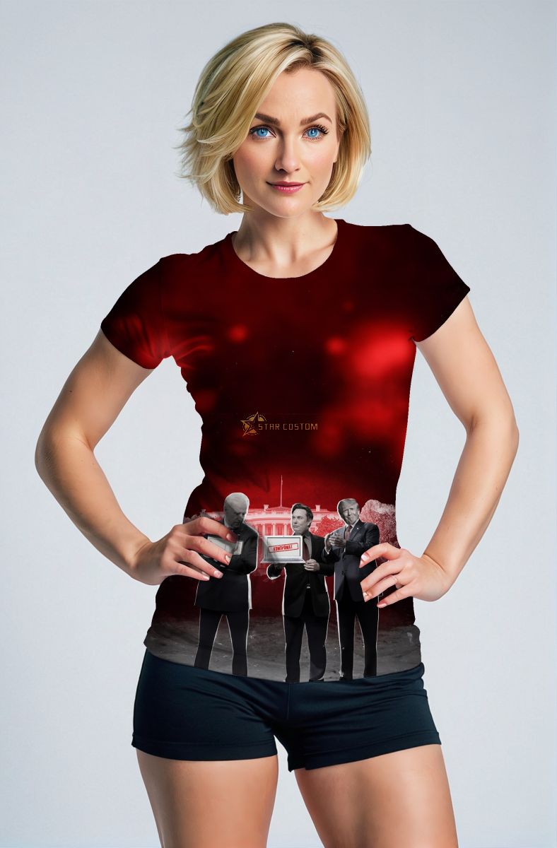 Comfy Stylish Red Presidential Leaders TShirt with White House Background