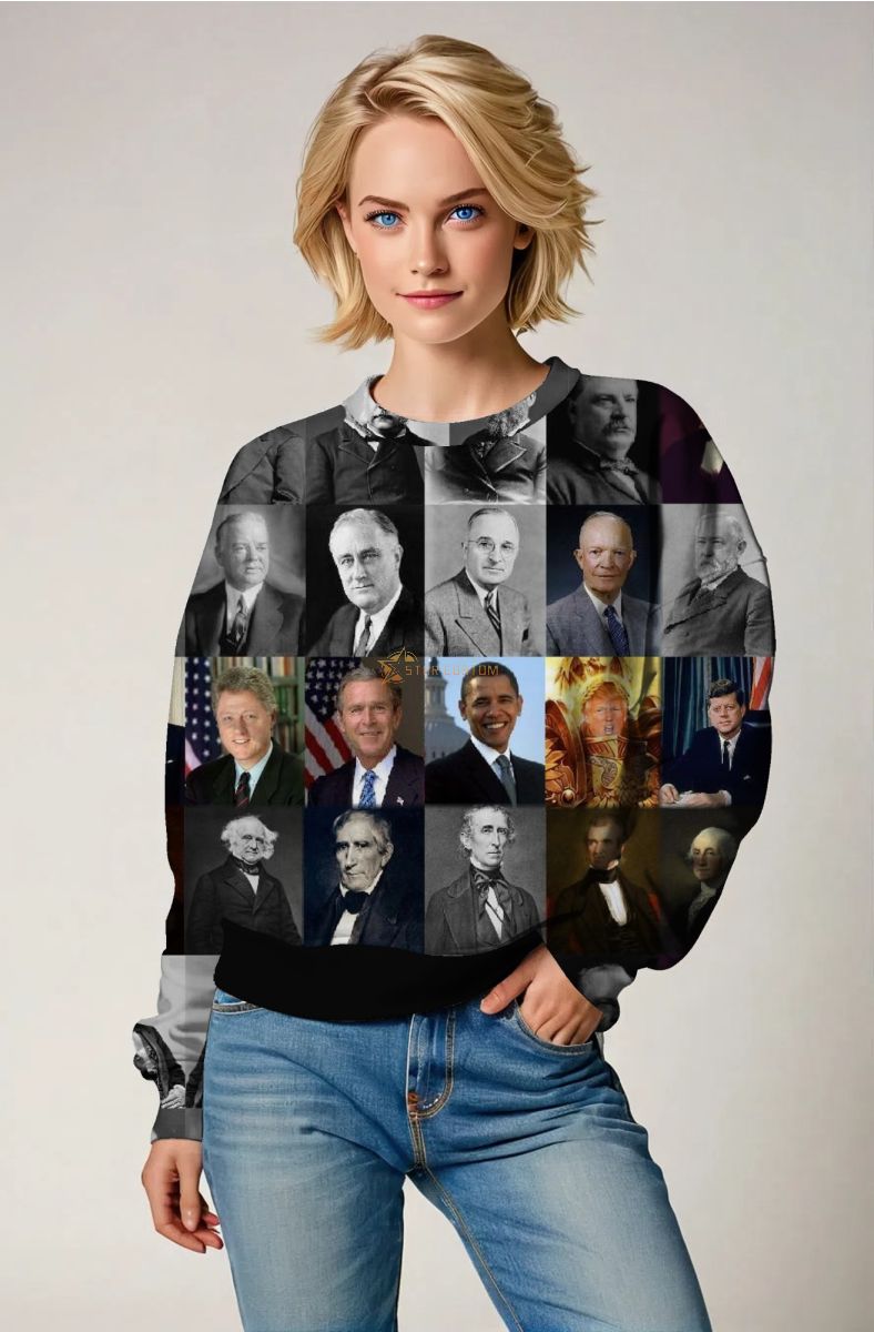 Black Presidential Portrait Crewneck Sweatshirt
