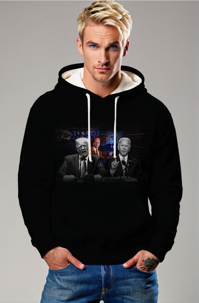 Presidential Memorial Black Hoodie with Diplomat Print