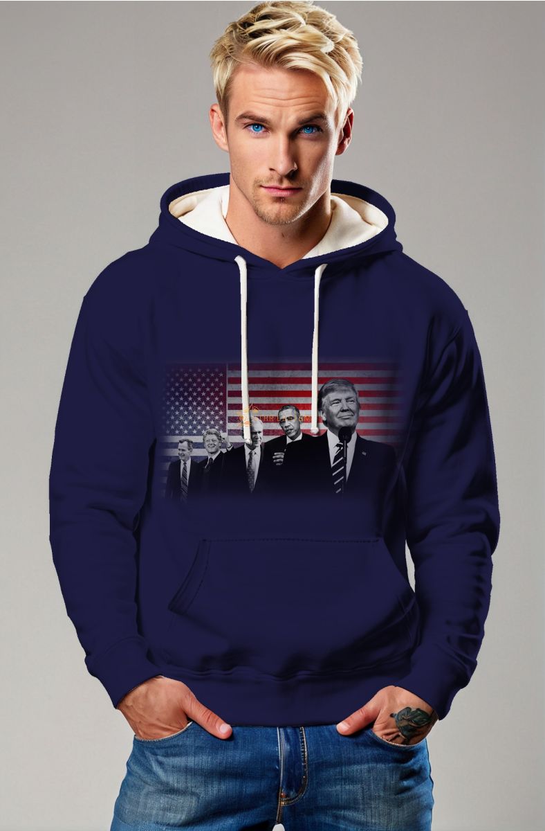 American Flag Gradient Presidential Memorial Hoodie