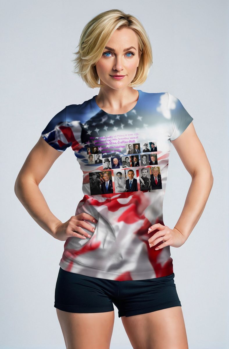 Comfortable Red Presidential Portrait Graphic TShirt