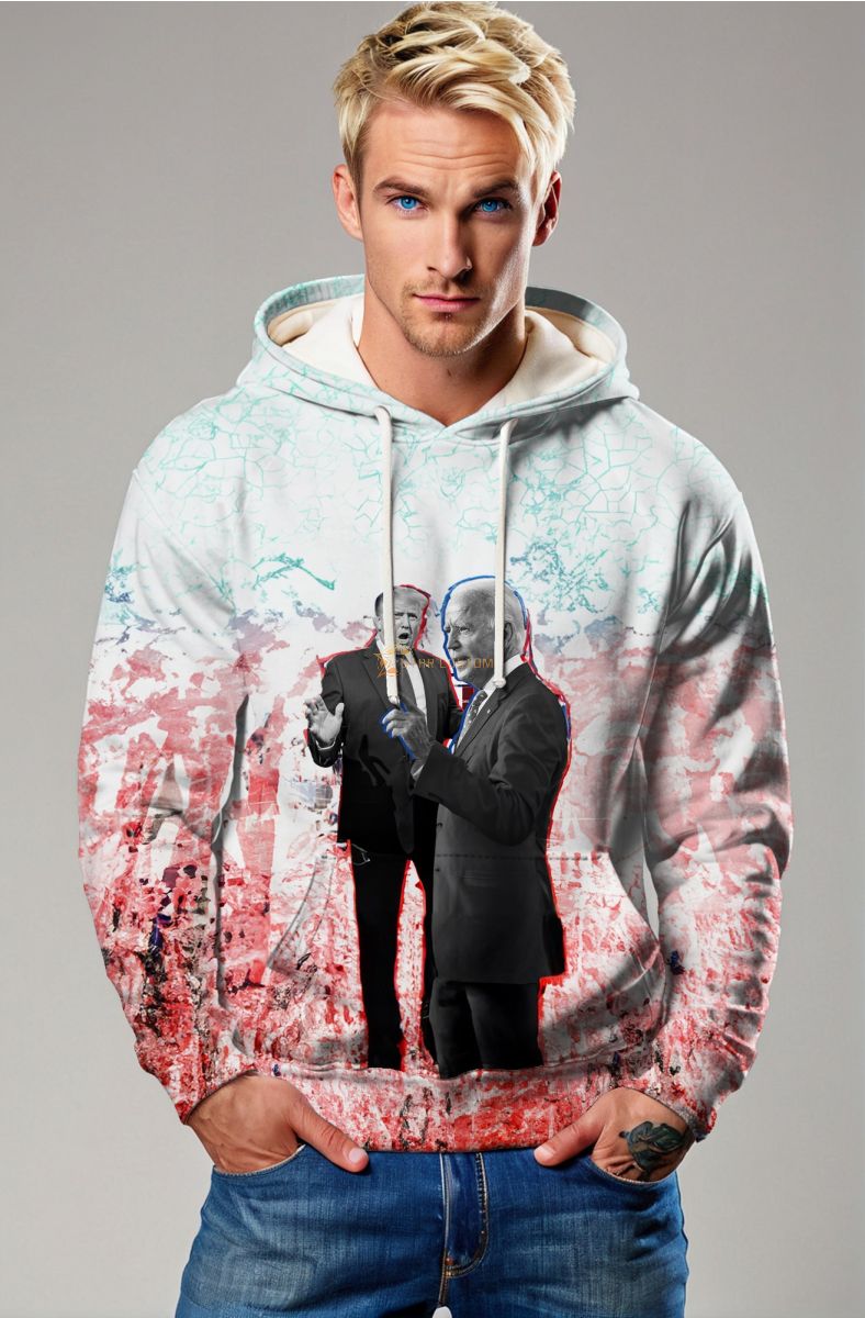 Presidential Memorial Red Green Color Block Hoodie