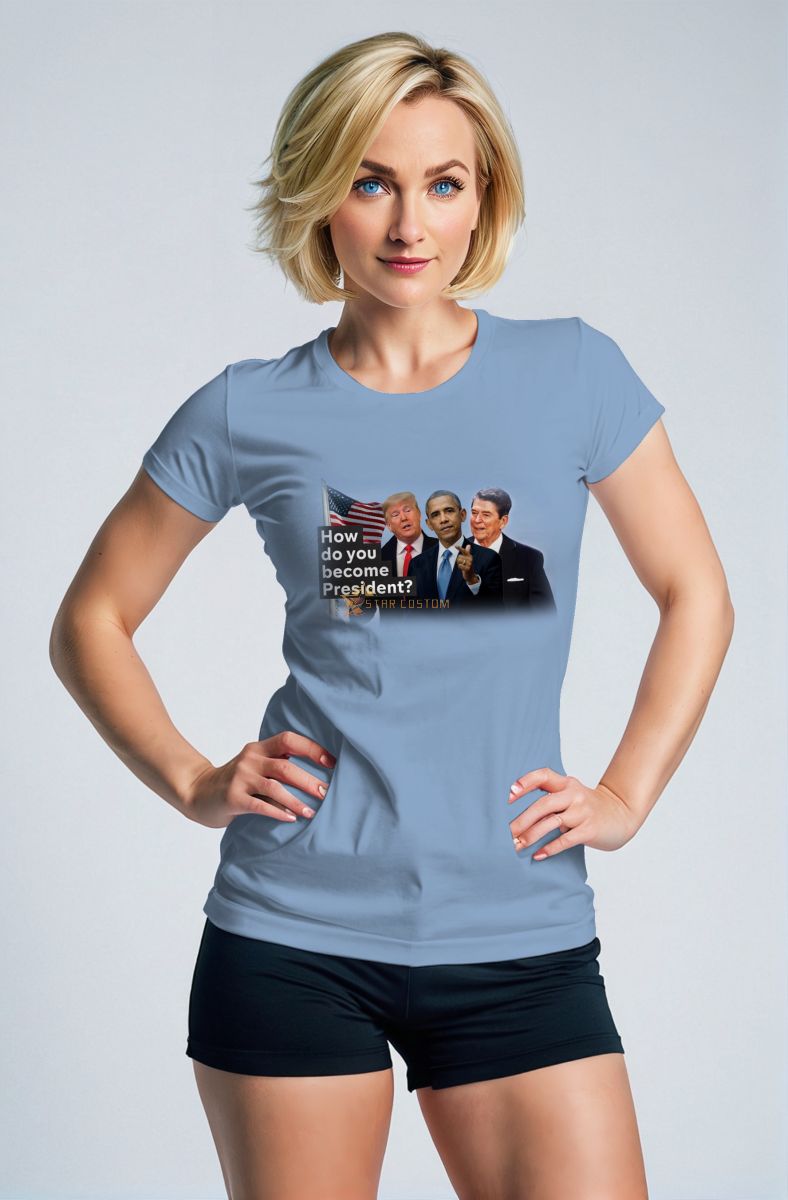 Presidential Memorial Blue Soft Comfort TShirt USA Flag Presidents Print