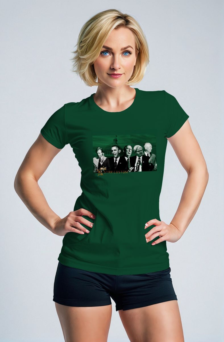 Vintage Green Presidential Print TShirt