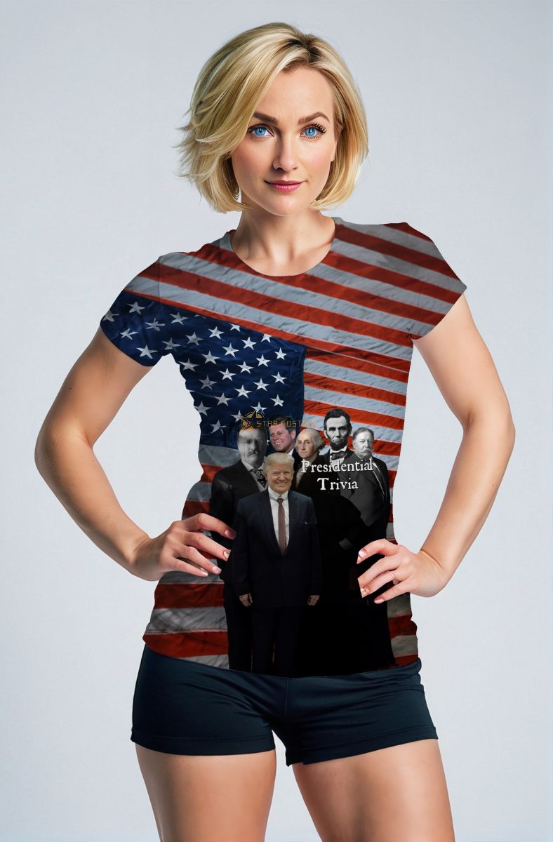 Unisex Orange Oversized USA Flag Presidential TShirt