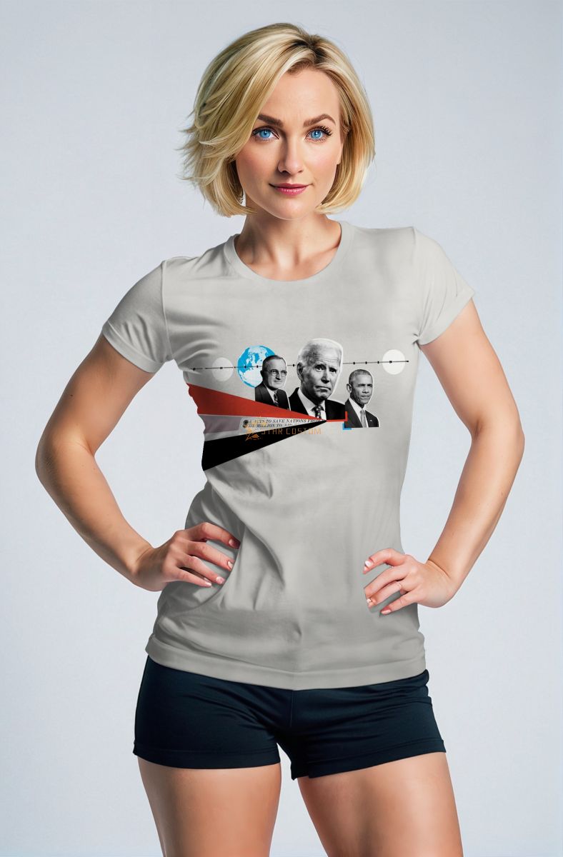 Gray Presidential Memorial Graphic Tee Unisex Casual Trendy TShirt