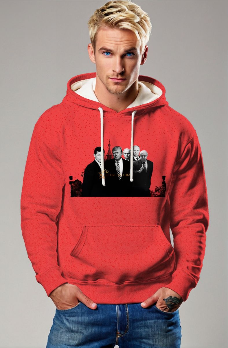 Red Presidential Memorial Print Unisex Comfortable Hoodie