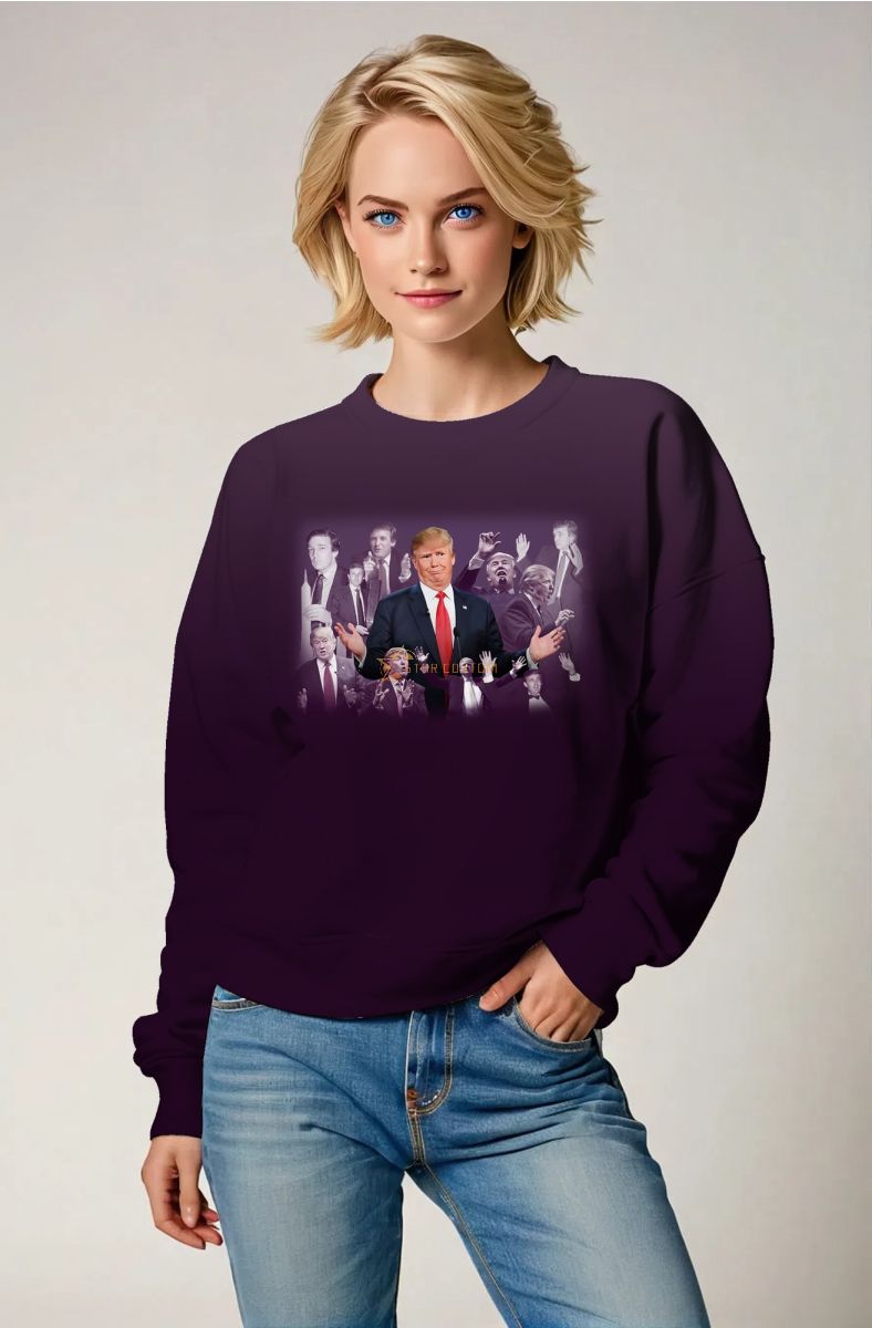 Trump Presidential Memorial Classic Comfortable Unisex Purple Sweatshirt