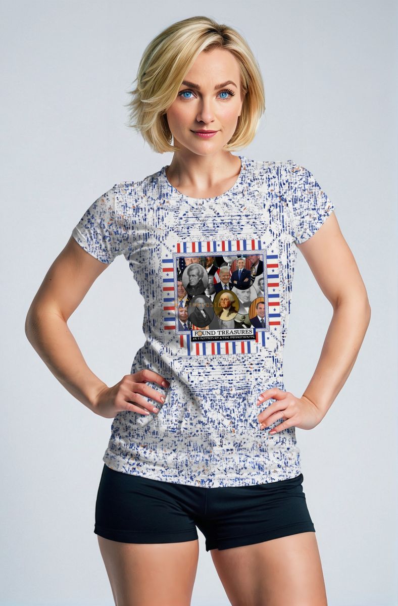 Vintage Presidential Blue Pattern TShirt