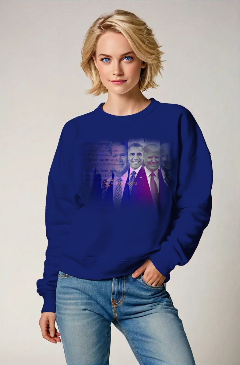 Presidential Memorial Blue Gradient Crewneck Sweatshirt