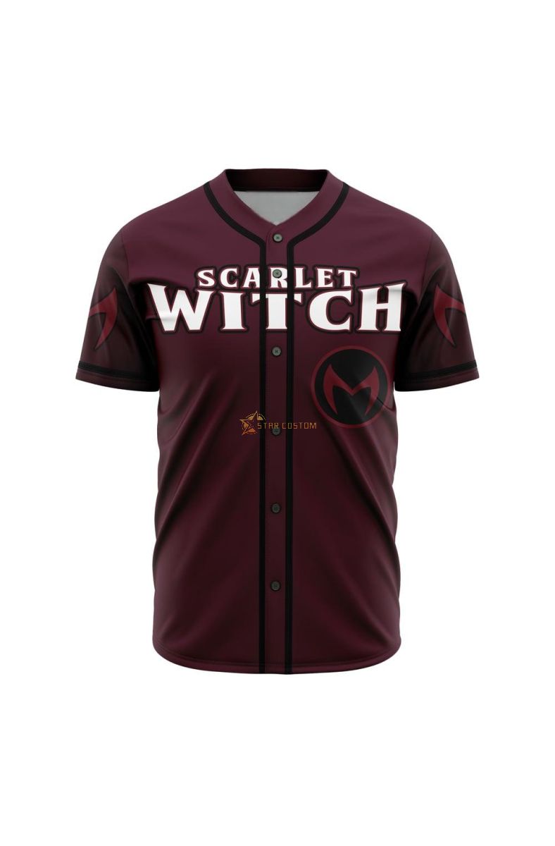Scarlet Witch Marvel Baseball Jersey