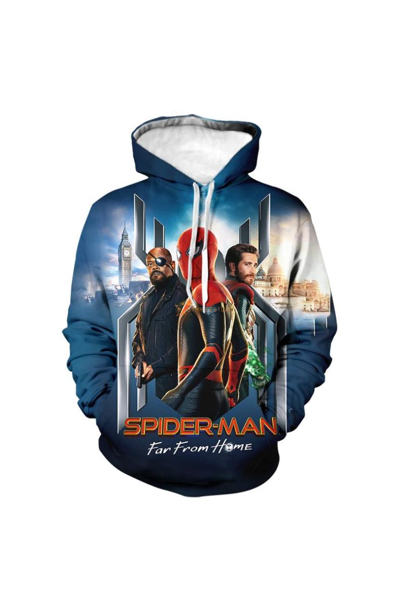 Spider-Man Man Printed Marvel Inspired Hoodie Classic Fit