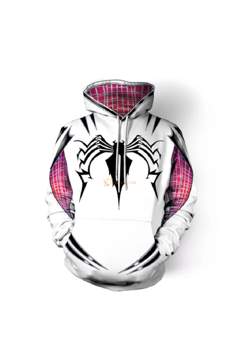 Spider-Man Gwen Pullover Marvel Inspired Hoodie Streetwear