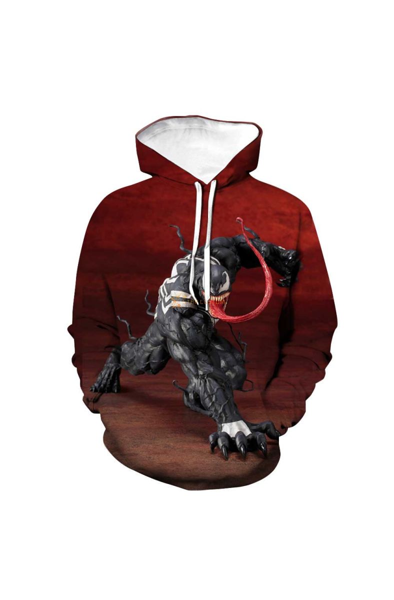 Spider-Man Man Villain Venom Cool Marvel Inspired Hoodie