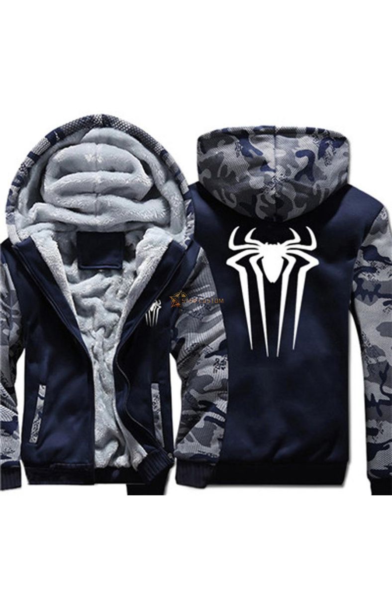 One Piece Solid Color Spider Man M Anime Inspired Hoodie Solid