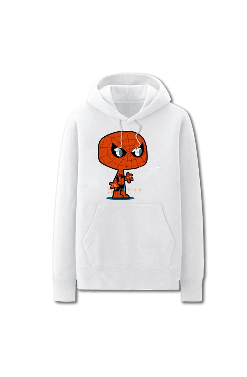 Solid Color Spiderman Cartoon Style Super Cute Spiderman Hoodie Solid