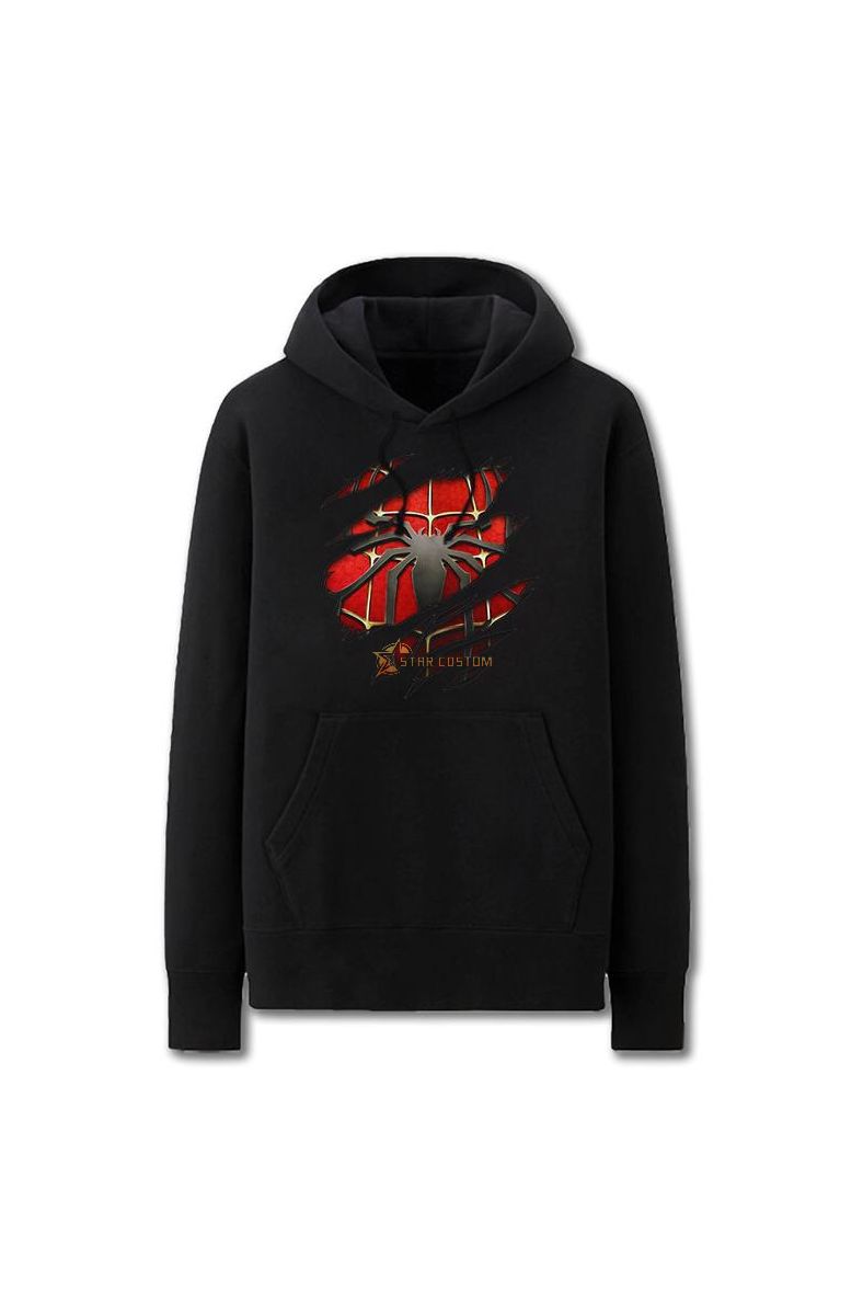 Solid Color Spiderman Logo Icon Spiderman Hoodie Solid