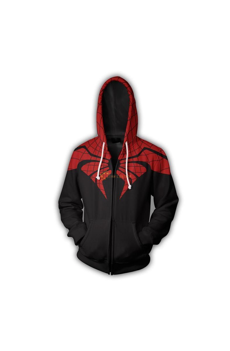 Zip Up Spiderman Series Super H Zip Up Hoodie Streetwear