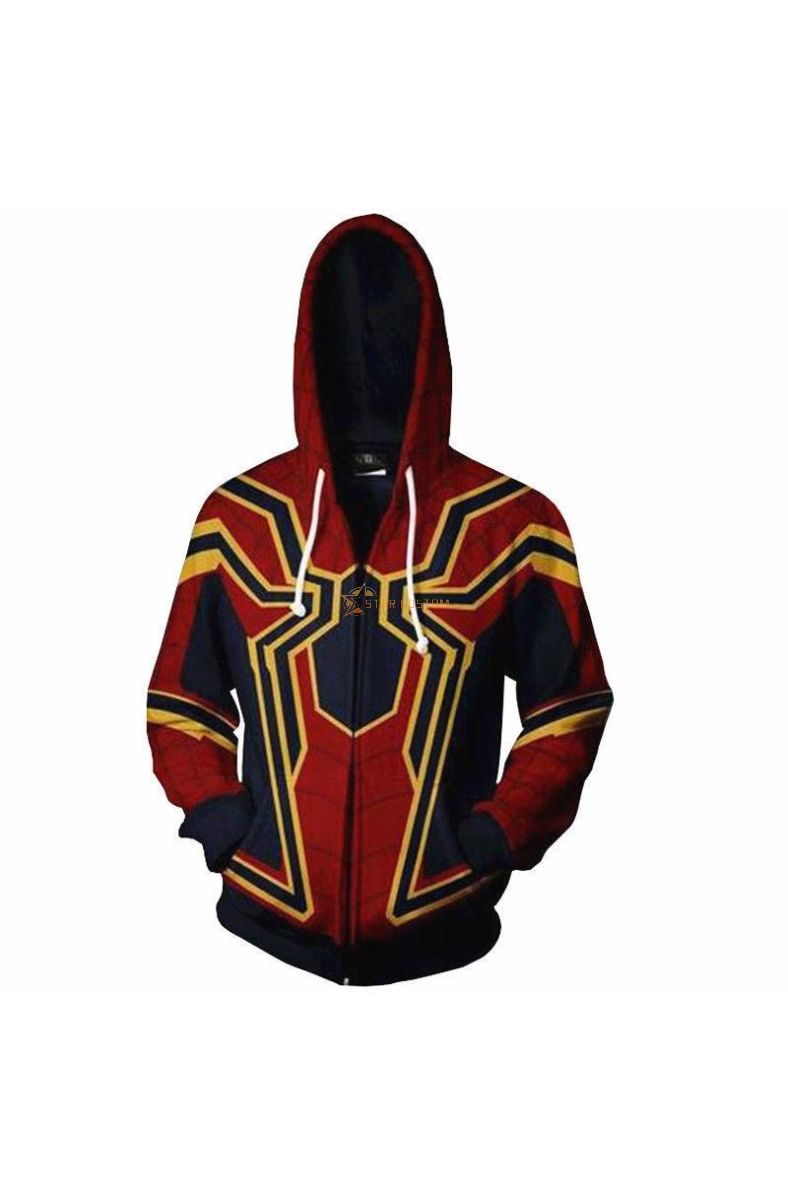 Zip Up Spiderman Super Hero Sup Zip Up Hoodie