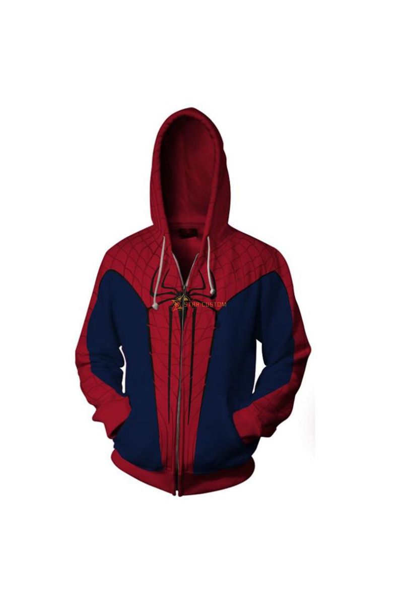 Avengers Spiderman The Avengers Marvel Inspired Zip Up Hoodie