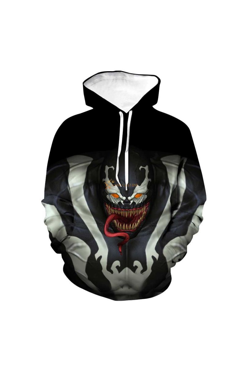 Venom Spiderman Marvels Hoodie Urban Style Classic Fit