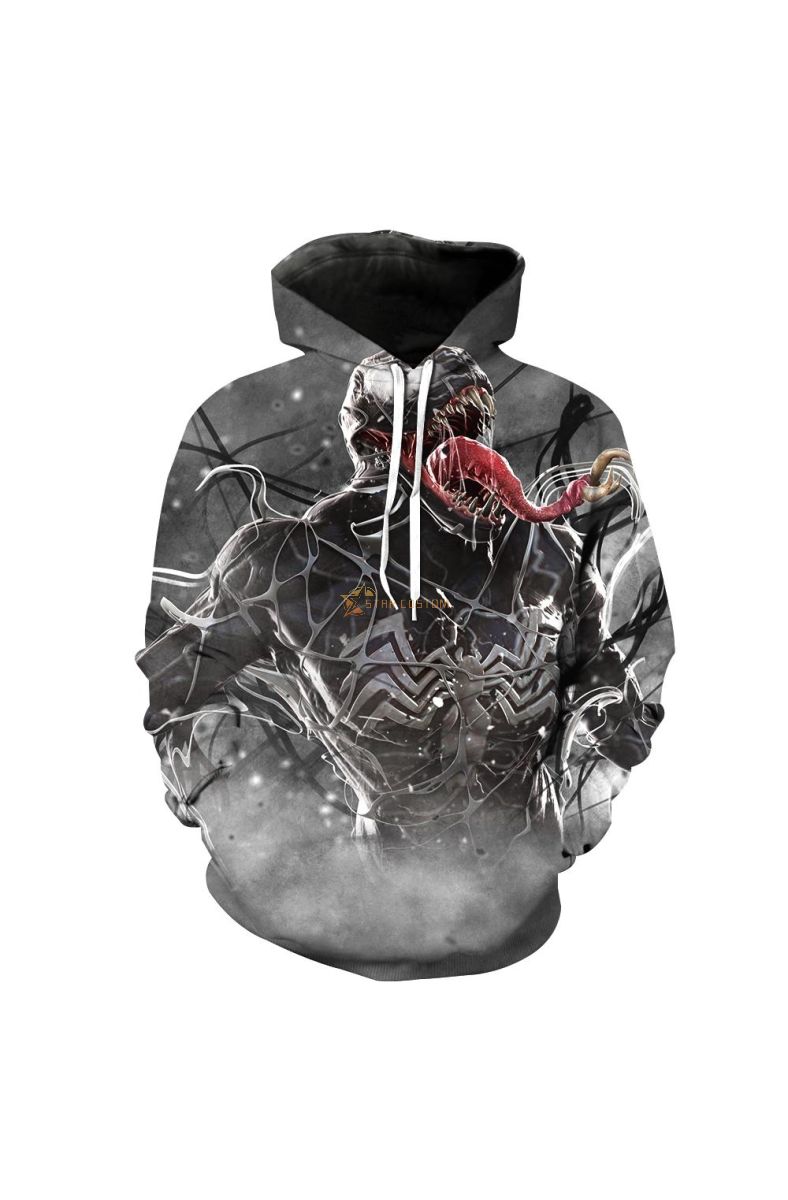 Venom Spiderman Monster Hoodie Everyday Wear Comfort Wear