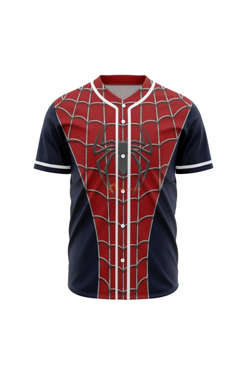 Spiderman Cosplay Marvel Baseball Jersey