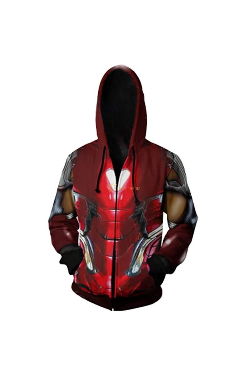 Iron Man Superhero Iron Man Fashi Marvel Inspired Hoodie Streetwear